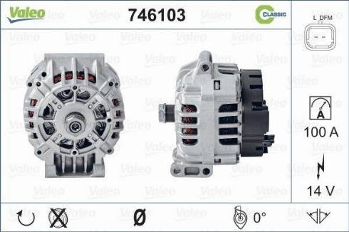 Valeo 746103 - Генератор autospares.lv