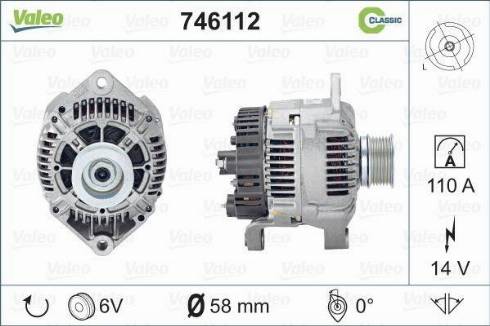 Valeo 746112 - Генератор autospares.lv