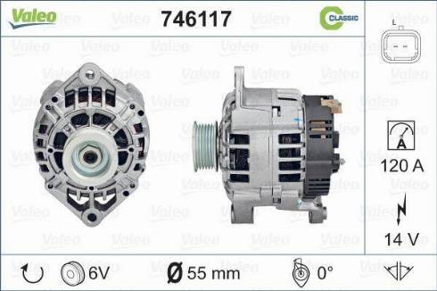 Valeo 746117 - Генератор autospares.lv