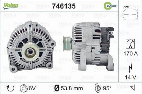 Valeo 746135 - Генератор autospares.lv