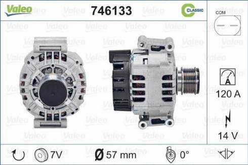 Valeo 746133 - Генератор autospares.lv