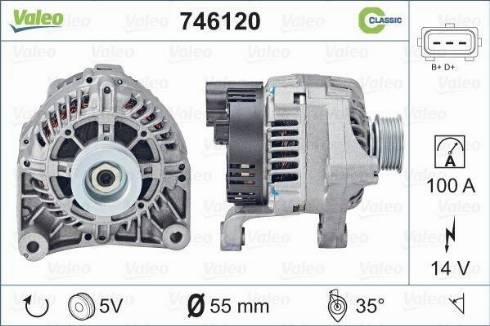 Valeo 746120 - Генератор autospares.lv