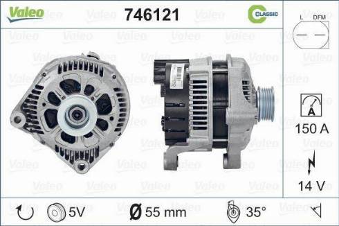 Valeo 746121 - Генератор autospares.lv