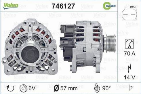 Valeo 746127 - Генератор autospares.lv