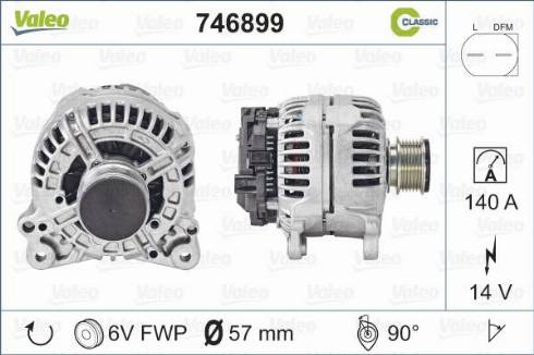 Valeo 746899 - Генератор autospares.lv