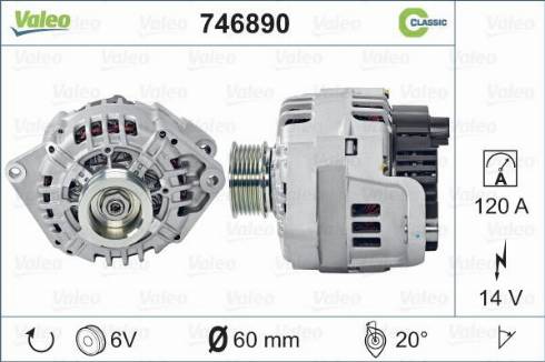 Valeo 746890 - Генератор autospares.lv