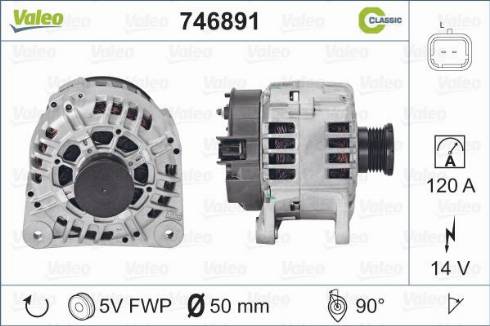 Valeo 746891 - Генератор autospares.lv