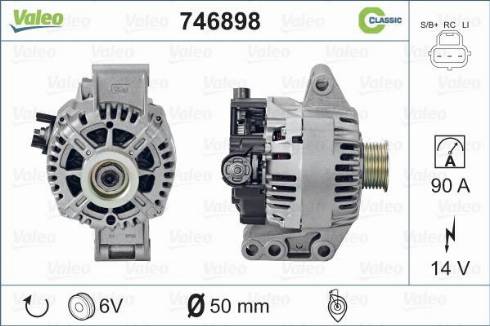 Valeo 746898 - Генератор autospares.lv