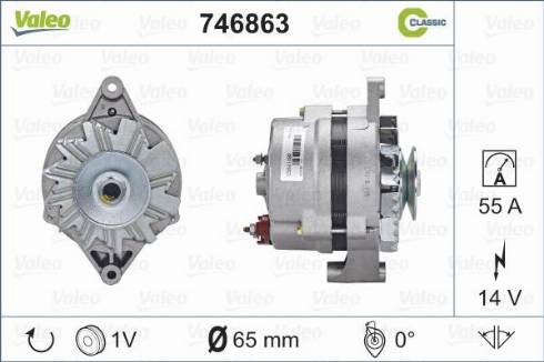 Valeo 746863 - Генератор autospares.lv