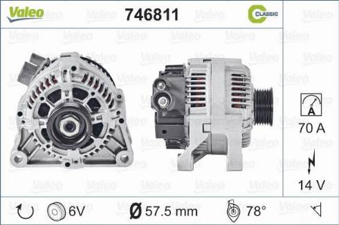 Valeo 746811 - Генератор autospares.lv