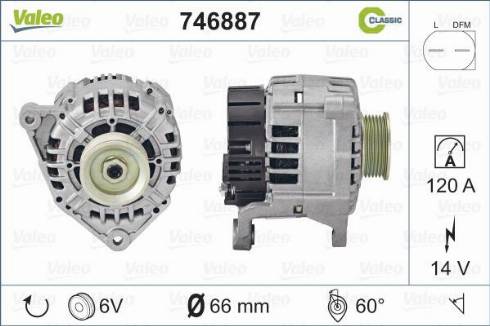 Valeo 746887 - Генератор autospares.lv