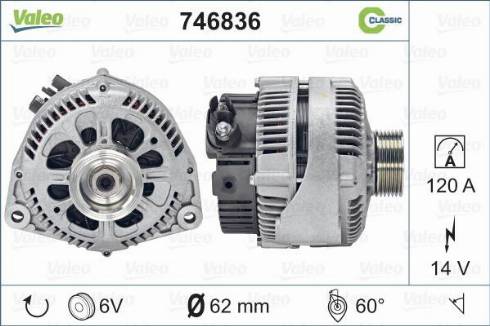 Valeo 746836 - Генератор autospares.lv