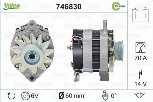 Valeo 746830 - Генератор autospares.lv