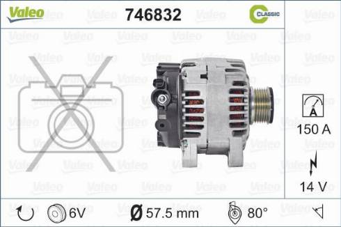 Valeo 746832 - Генератор autospares.lv