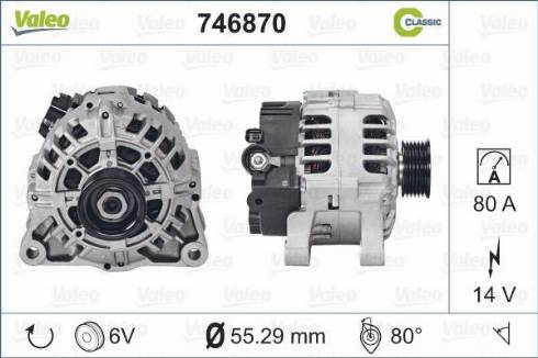 Valeo 746870 - Генератор autospares.lv