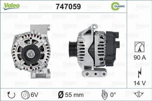 Valeo 747059 - Генератор autospares.lv