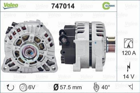 Valeo 747014 - Генератор autospares.lv