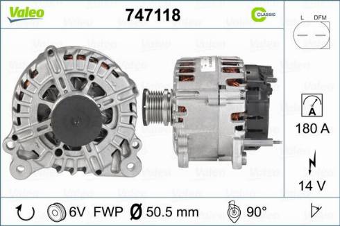 Valeo 747118 - Генератор autospares.lv