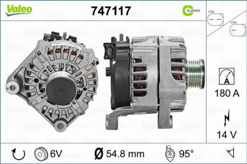 Valeo 747117 - Генератор autospares.lv