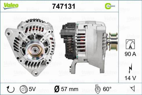 Valeo 747131 - Генератор autospares.lv