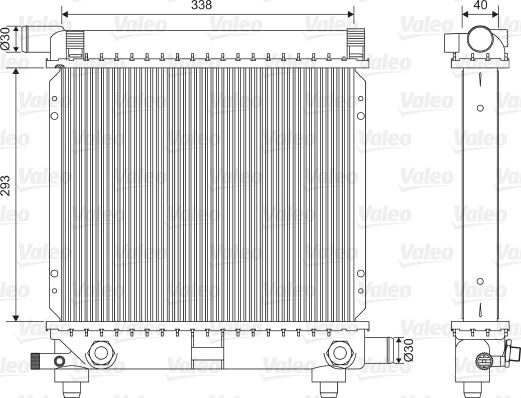 Valeo 701590 - Радиатор, охлаждение двигателя autospares.lv