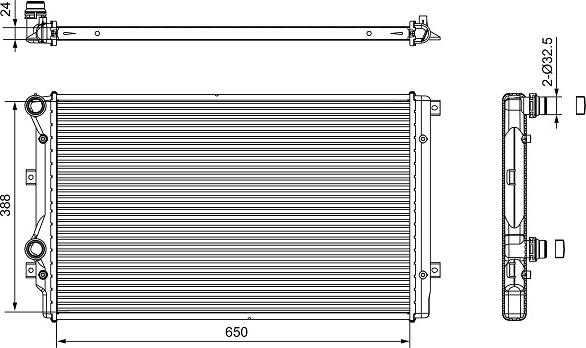 Valeo 701540 - Радиатор, охлаждение двигателя autospares.lv