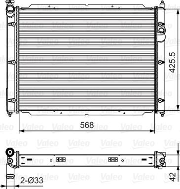 Valeo 701543 - Радиатор, охлаждение двигателя autospares.lv