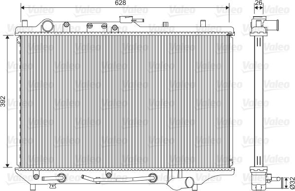 Valeo 701550 - Радиатор, охлаждение двигателя autospares.lv