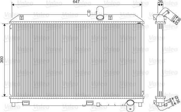 Valeo 701561 - Радиатор, охлаждение двигателя autospares.lv