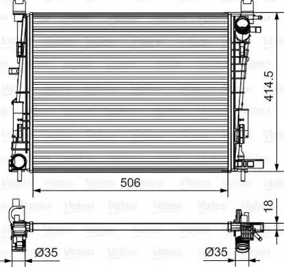 Valeo 701514 - Радиатор, охлаждение двигателя autospares.lv