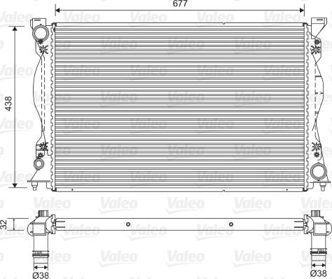 Valeo 701580 - Радиатор, охлаждение двигателя autospares.lv