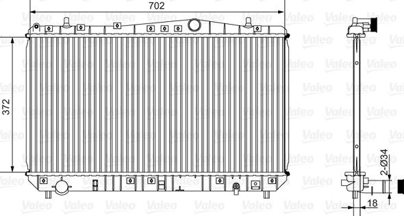 Valeo 701528 - Радиатор, охлаждение двигателя autospares.lv