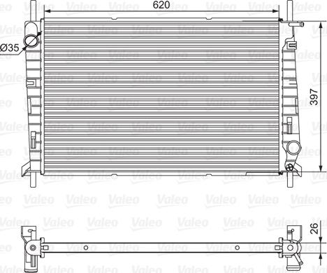 Valeo 701527 - Радиатор, охлаждение двигателя autospares.lv