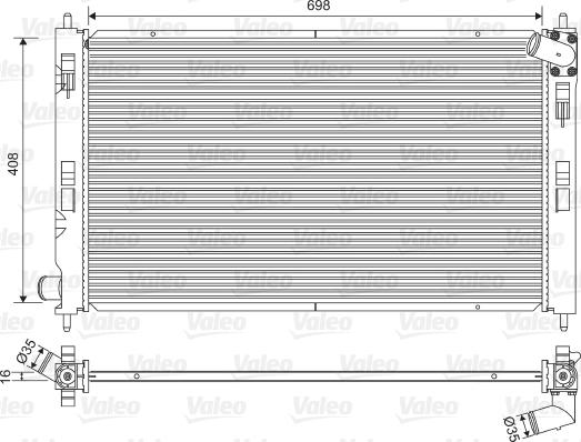 Valeo 701578 - Радиатор, охлаждение двигателя autospares.lv