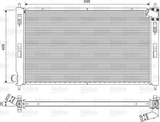 Valeo 701577 - Радиатор, охлаждение двигателя autospares.lv