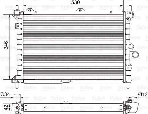 Valeo 701653 - Радиатор, охлаждение двигателя autospares.lv