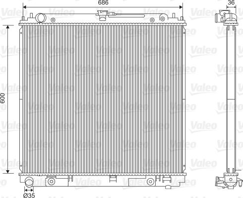 Valeo 701610 - Радиатор, охлаждение двигателя autospares.lv