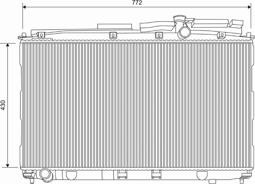 Valeo 701622 - Радиатор, охлаждение двигателя autospares.lv