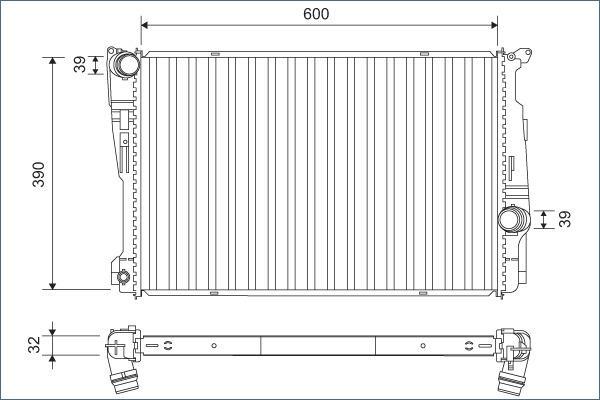 Valeo 701162 - Радиатор, охлаждение двигателя autospares.lv