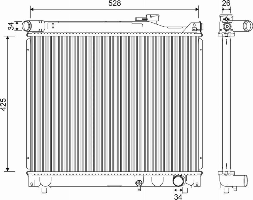 Valeo 701247 - Радиатор, охлаждение двигателя autospares.lv