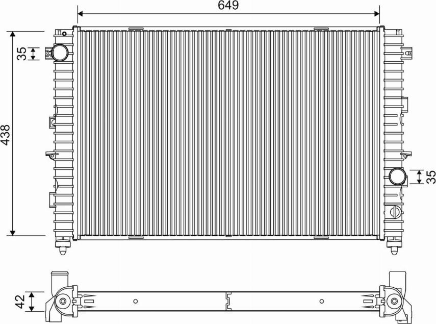 Valeo 701269 - Радиатор, охлаждение двигателя autospares.lv