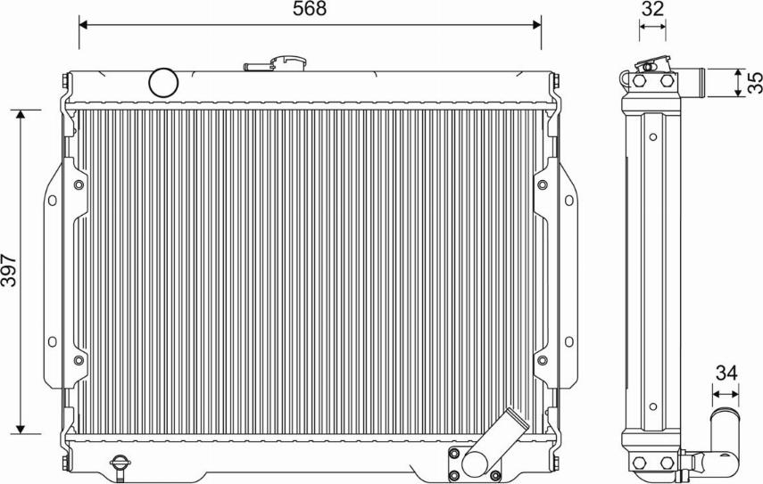 Valeo 701262 - Радиатор, охлаждение двигателя autospares.lv