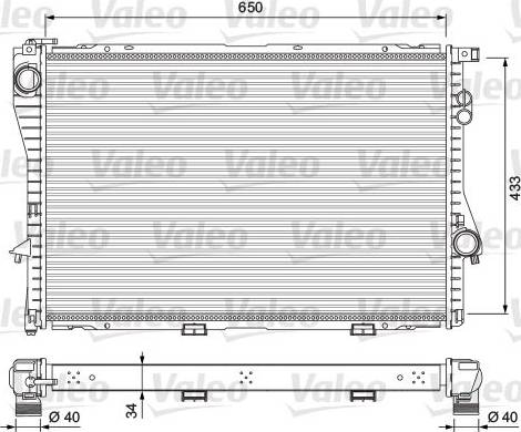 Valeo 701709 - Радиатор, охлаждение двигателя autospares.lv