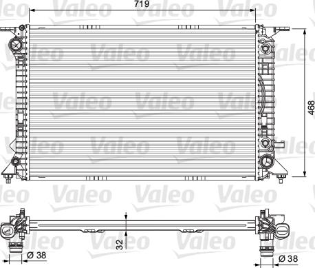 Valeo 701715 - Радиатор, охлаждение двигателя autospares.lv