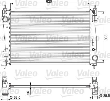 Valeo 701717 - Радиатор, охлаждение двигателя autospares.lv