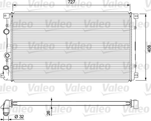 Valeo 701725 - Радиатор, охлаждение двигателя autospares.lv