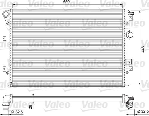 Valeo 701728 - Радиатор, охлаждение двигателя autospares.lv