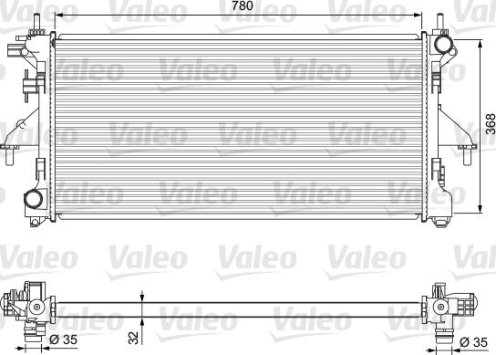 Valeo 701727 - Радиатор, охлаждение двигателя autospares.lv