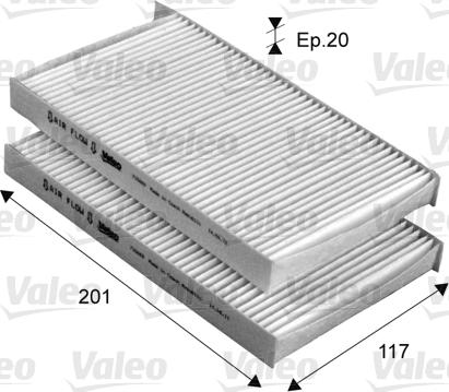 Valeo 715669 - Фильтр воздуха в салоне autospares.lv