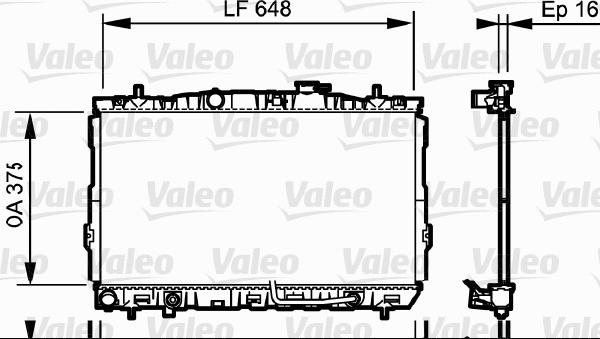 Valeo 734965 - Радиатор, охлаждение двигателя autospares.lv